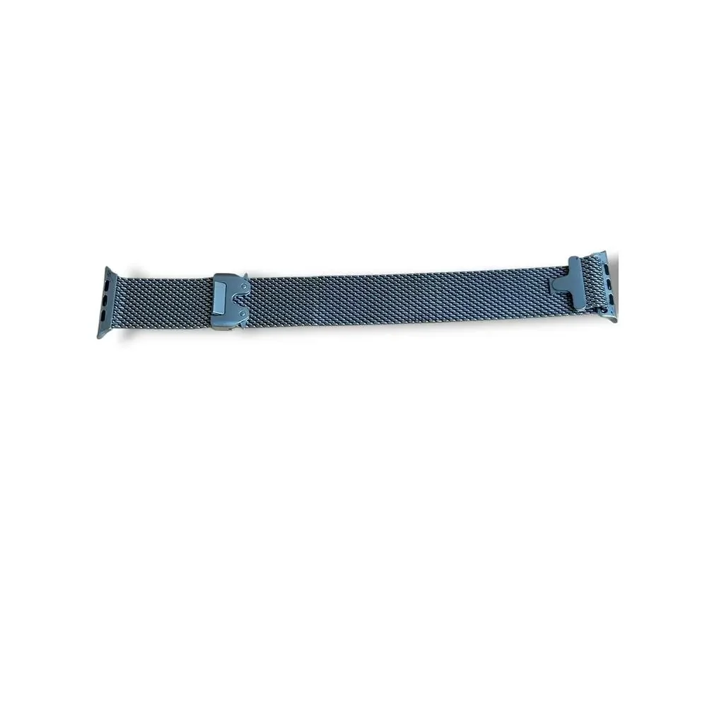 Silver Tone Metal Mesh Milanese Loop Watch Band For Apple Watch 49mm 45mm 46mm